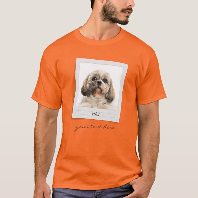 Pet Birthday Dog Photo Frame Personalised T-Shirt (Front)