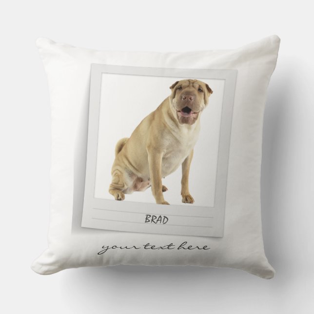 Pet Birthday Photo and Frame Personalised Cushion (Front)