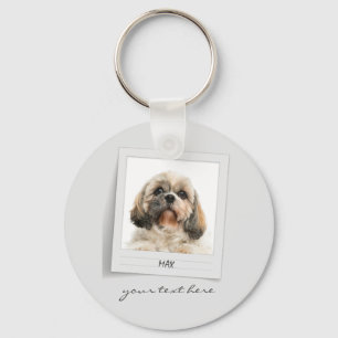 Pet Birthday Photo Frame Matching Personalised Key Ring