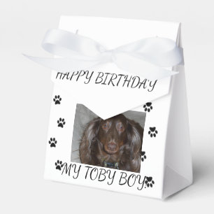 Pet Birthday Photo Pawprint Celebration Design Favour Box