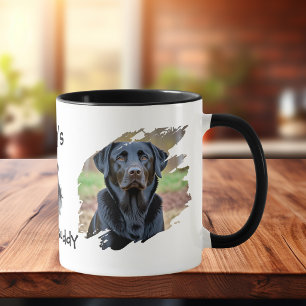 Pet Black Labrador Photo Papa's Personalise Mug
