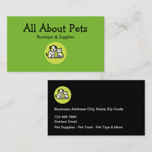 Pet Boutique And Supplies Business Cards 
