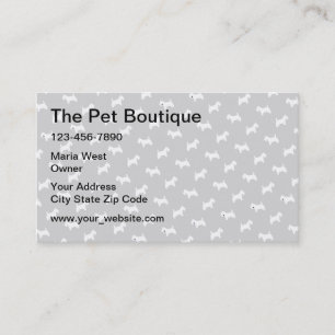 Pet Boutique Cute Dog Pattern Business Card