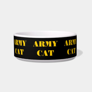 Pet Bowl Army Cat