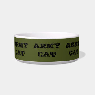 Pet Bowl Army Cat