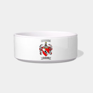 Pet Bowl Davis Family Surname And Shield