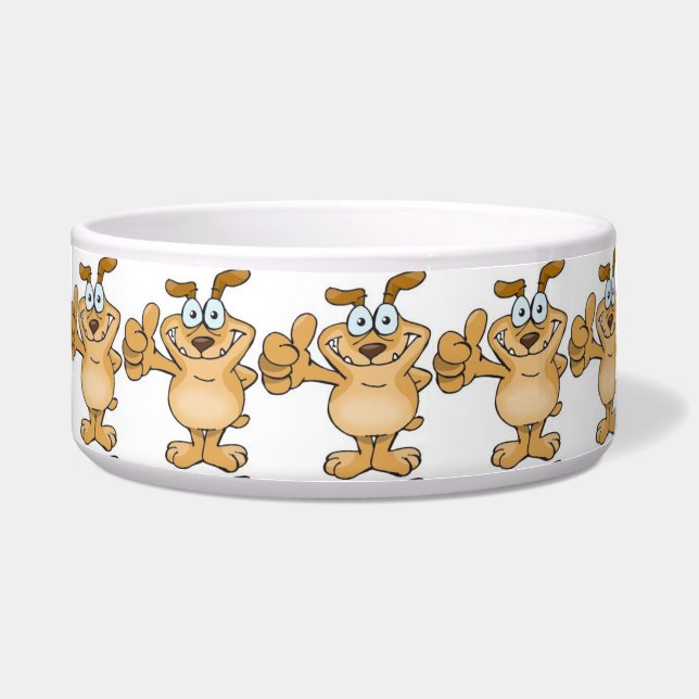 Pet Bowl/Dog Giving thumbs up (Front)