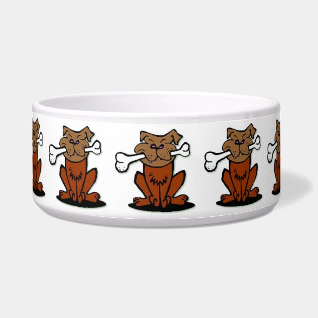 Pet Bowl/Dog with Bone (Front)