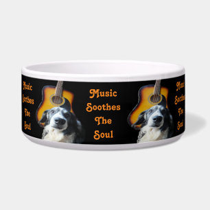 Pet Bowl Guitar Dog