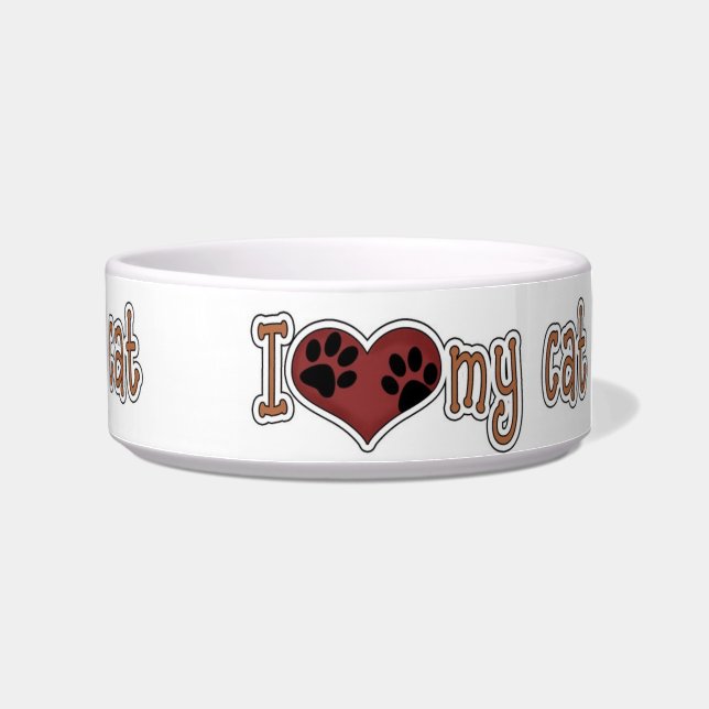 Pet Bowl/I Love my Cat Bowl (Right)