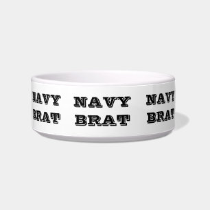 Pet Bowl Navy Brat