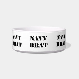 Pet Bowl Navy Brat