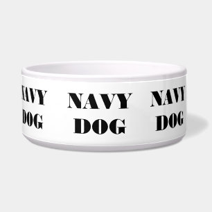 Pet Bowl Navy Dog