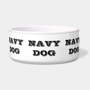Pet Bowl Navy Dog
