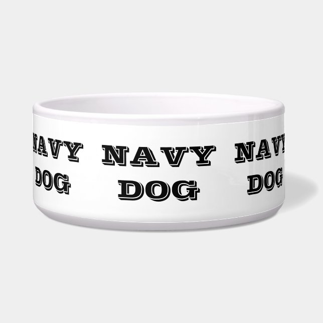 Pet Bowl Navy Dog (Front)