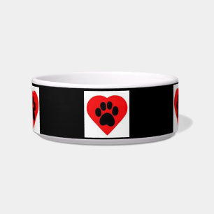 Pet Bowl Paw Heart