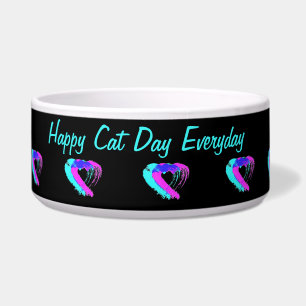 Pet Bowl Pink & Blue Hearts