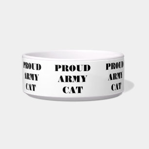 Pet Bowl Proud Army Cat