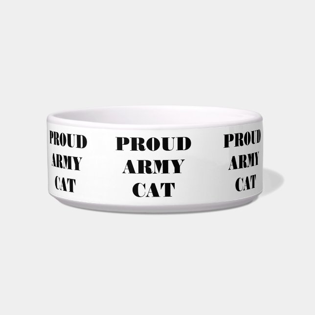 Pet Bowl Proud Army Cat (Front)