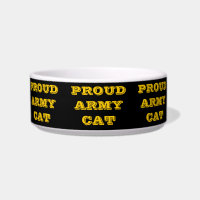 Pet Bowl Proud Army Cat