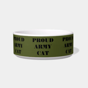 Pet Bowl Proud Army Cat