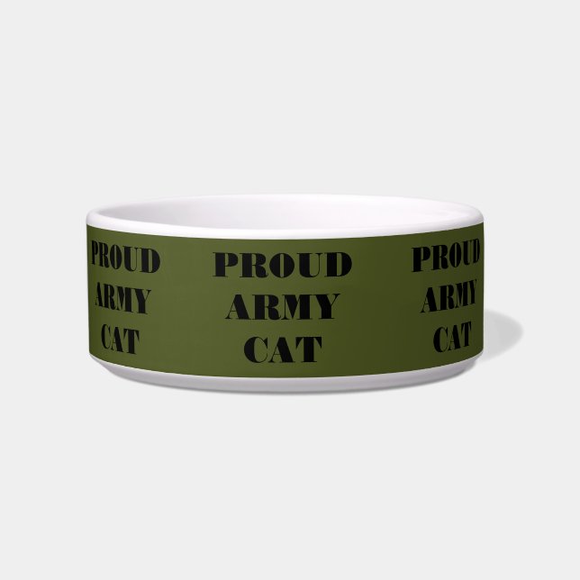 Pet Bowl Proud Army Cat (Front)