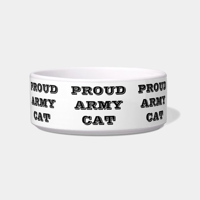 Pet Bowl Proud Army Cat (Front)
