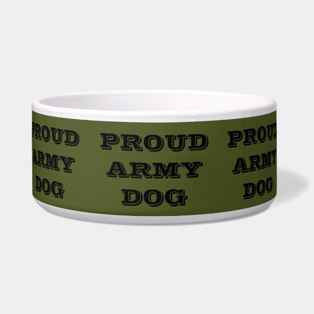 Pet Bowl Proud Army Dog (Front)
