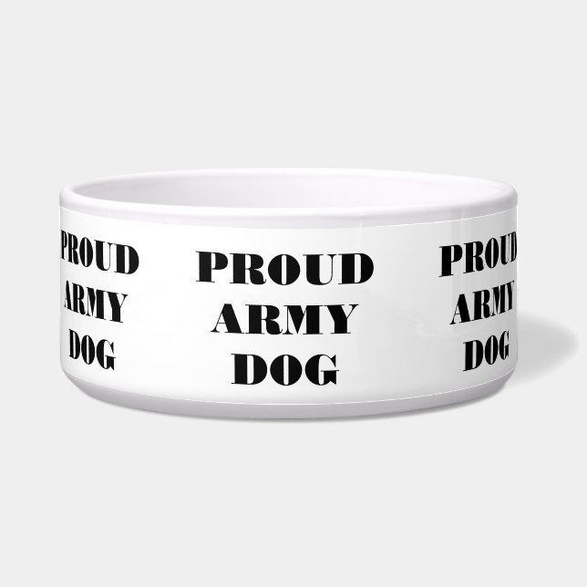 Pet Bowl Proud Army Dog (Front)
