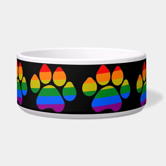 Pet Bowl Rainbow Paws (Front)