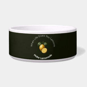 Pet Bowl - When Life Gives You Lemons: Black White