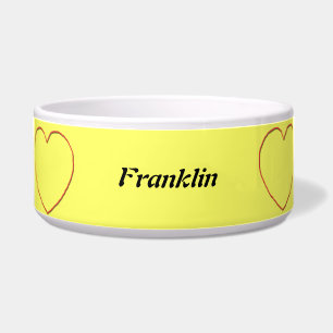 Pet bowl - Wire frame Hearts