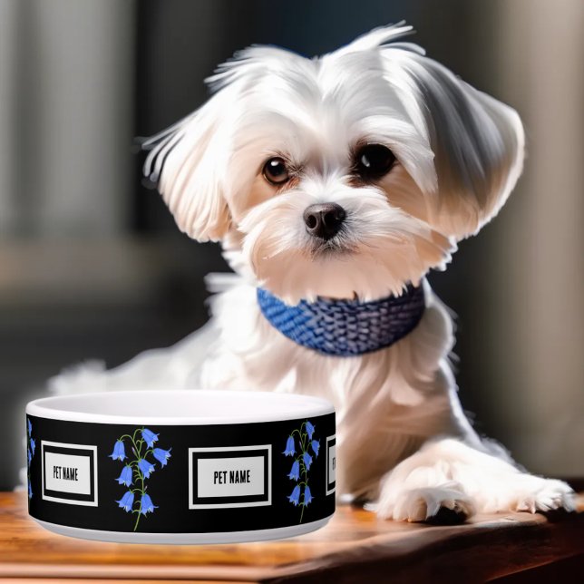 Pet Bowl With Lovely Bluebells & Text (Creator Uploaded)