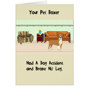 Pet Boxer Get Well Soon Card