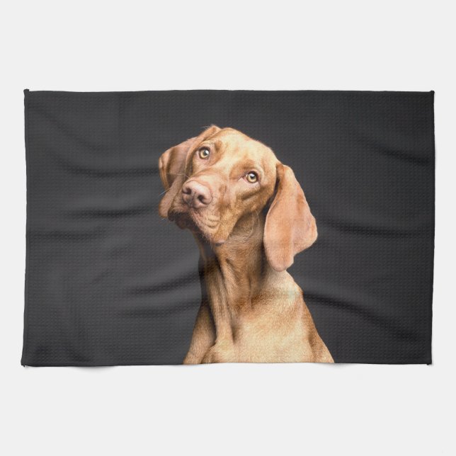 Pet Brown Beagle Dog Tea Towel (Horizontal)