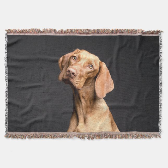 Pet Brown Beagle Dog Throw Blanket (Front)