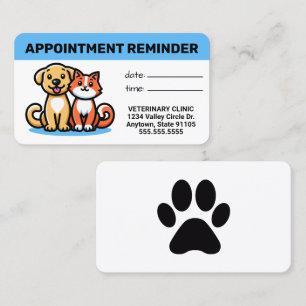 Pet Business Appointment Card