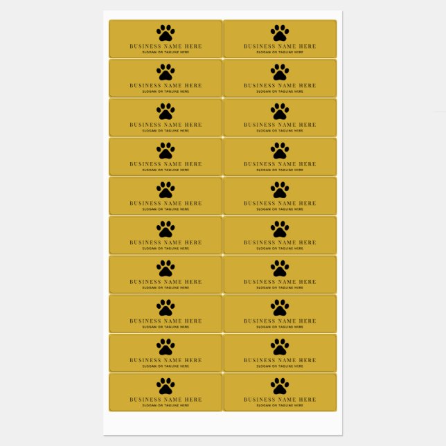 Pet Business Info Waterproof Custom Gear Use (Sheet)