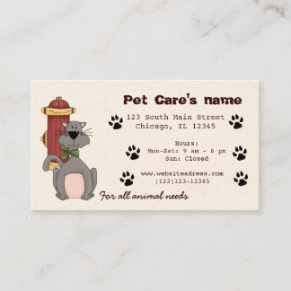 Pet Care Business Card