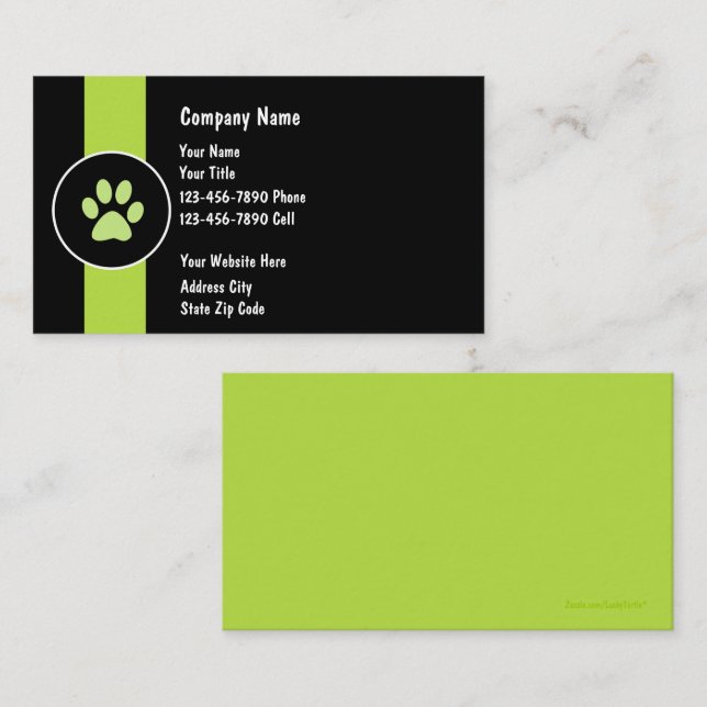 Pet Care Business Cards (Front/Back)