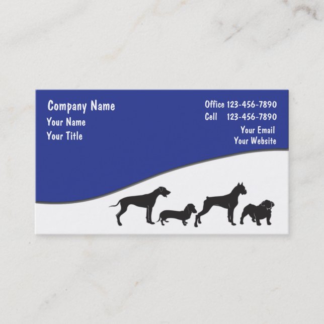Pet Care Business Cards (Front)