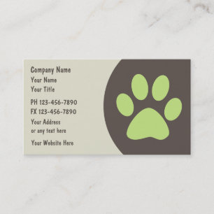Pet Care Business Cards