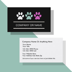 Pet Care Business Cards