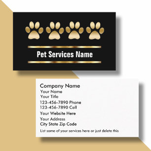 Pet Care Business Cards