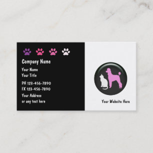 Pet Care Business Cards New