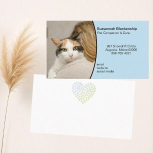 Pet Care Custom Photo On White Background Business Card
