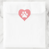 Pet Care Cute Paw Pet Sitting Pet Sitter Heart Sticker (Bag)
