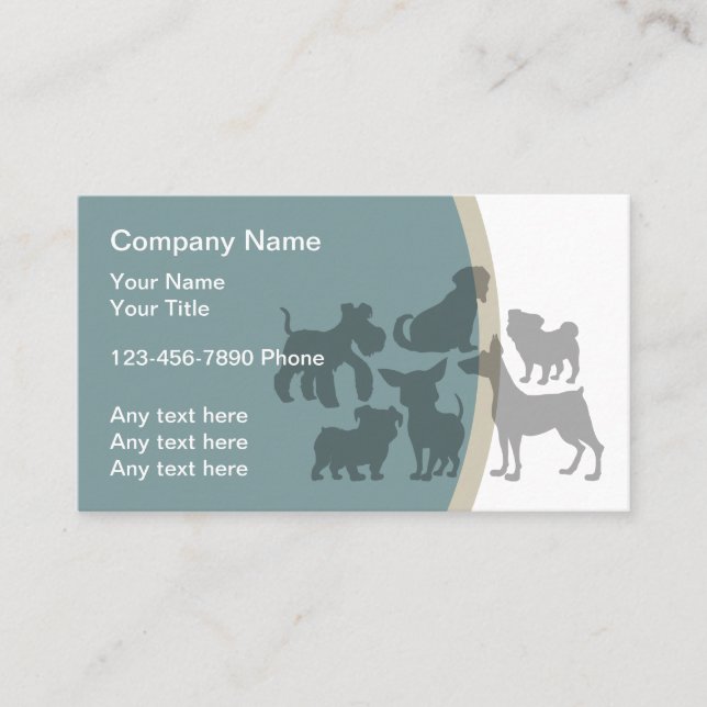 Pet Care Dog Theme Business Cards (Front)