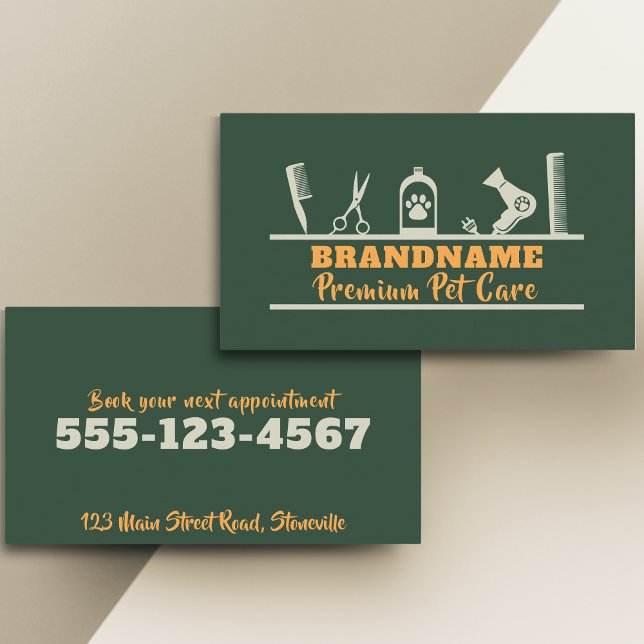 Pet Care, grooming service  Business Card (Creator Uploaded)