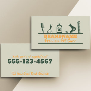 Pet Care, grooming service  Business Card